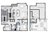 Two bedroom floor plan 1503 sqft